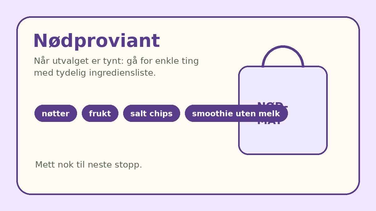 Nødproviant som ofte redder turen